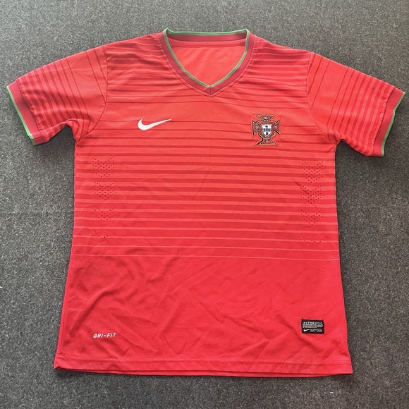 Nike Portugal 2014-2015 Home Football Shirt Soccer Jersey Red Men's Size S - Picture 3 of 6
